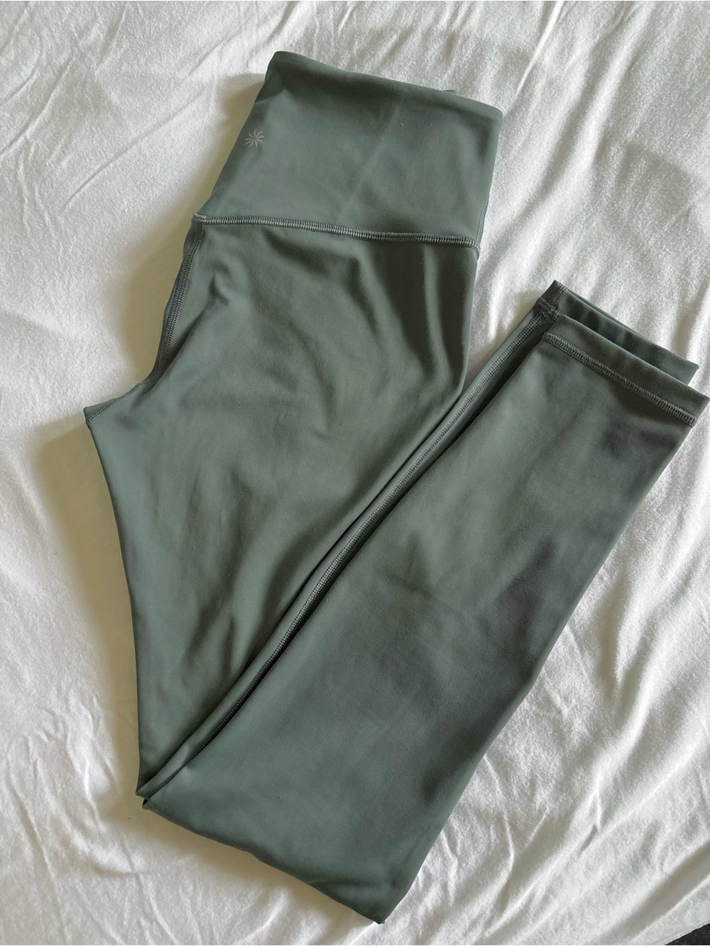 Athleta Elation Train 7/8 High-Rise Eucalyptus Green Performance Leggings Size S